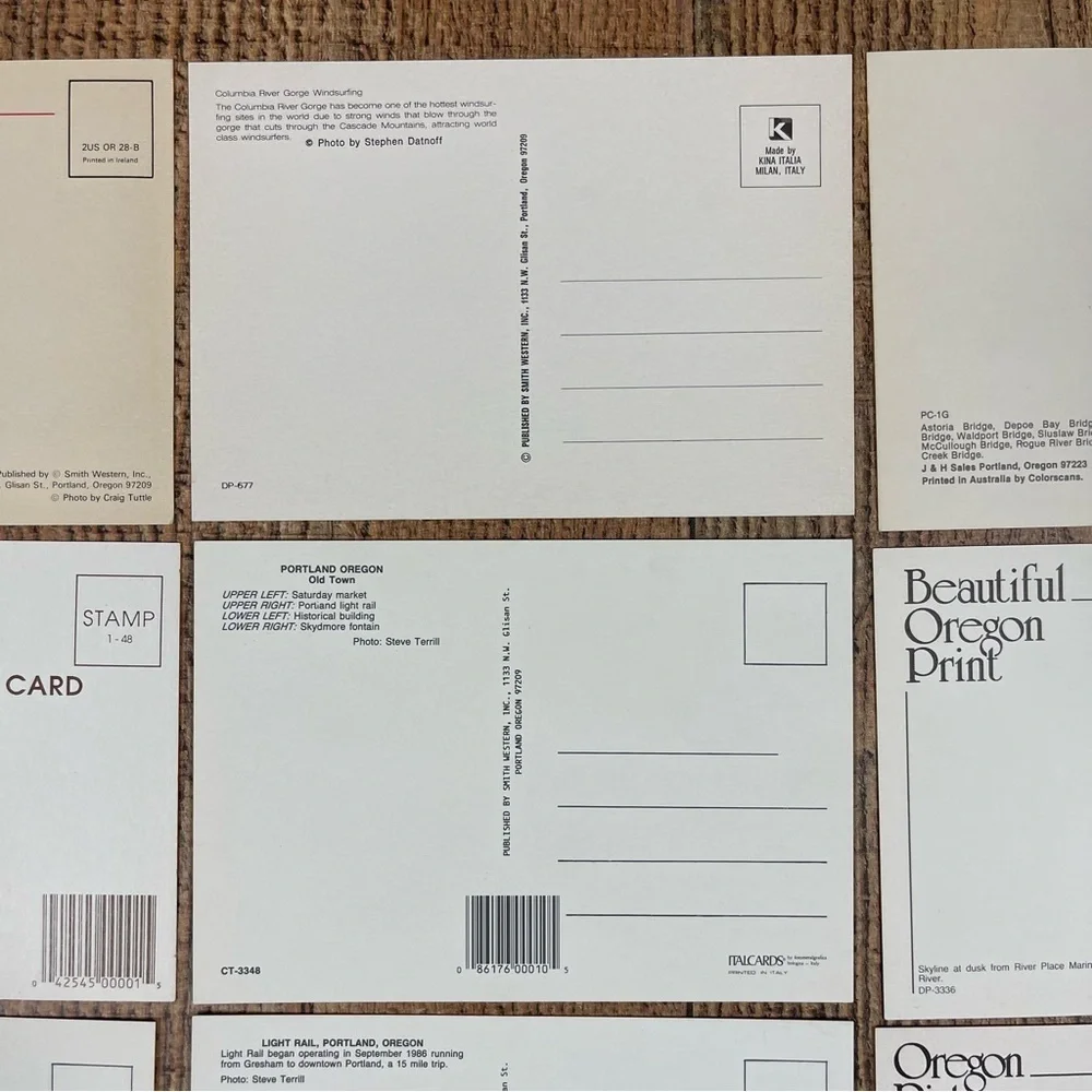 Vintage Oregon 80's Postcard Bundle Pack Downtown Architecture